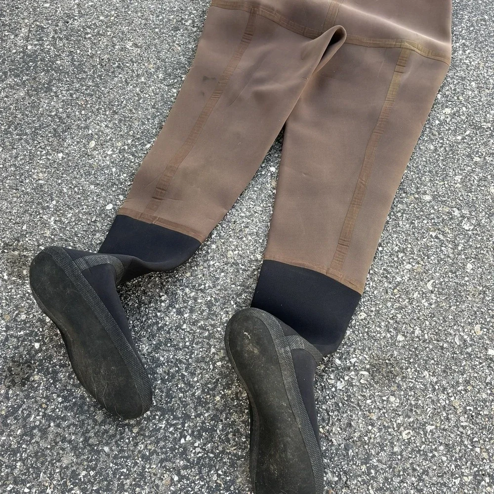 VTG Simms Neoprene Chest Waders Men's L Long Fishing Hunting Made USA Waterproof
